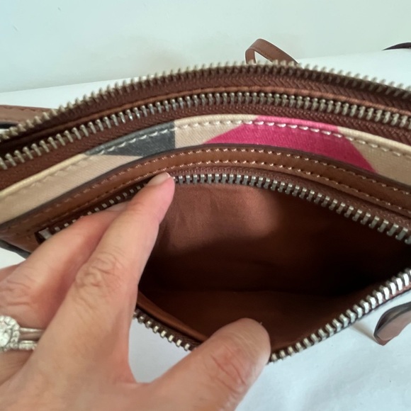 Fossil Issue 1954 Crossbody Bag Purse PVC Coated Geometrical colorful Design - Picture 7 of 16